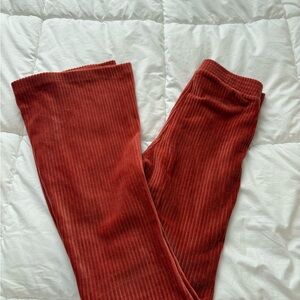 Aerie red velour Pants